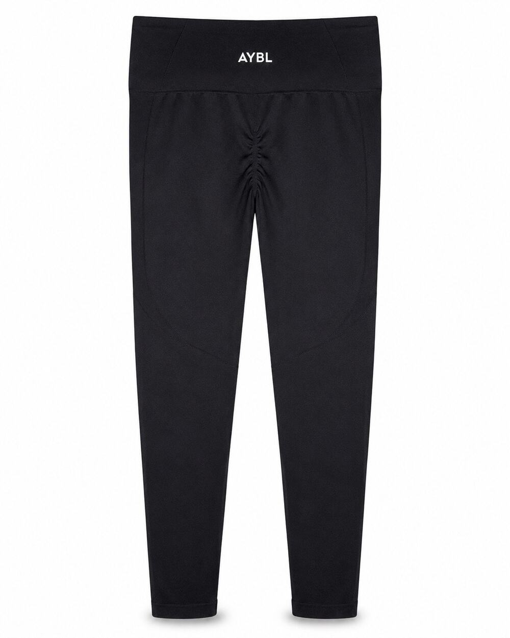 AYBL Black Seamless Scrunch Butt High-Waisted Leggings Size Medium